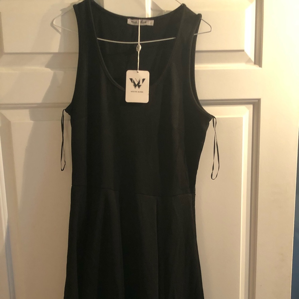 White mark black dress.  NWT